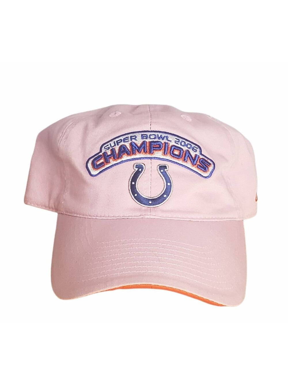 Superbowl 2006 Champions Indianapolis Colts Pink Adjustable Strap Hat